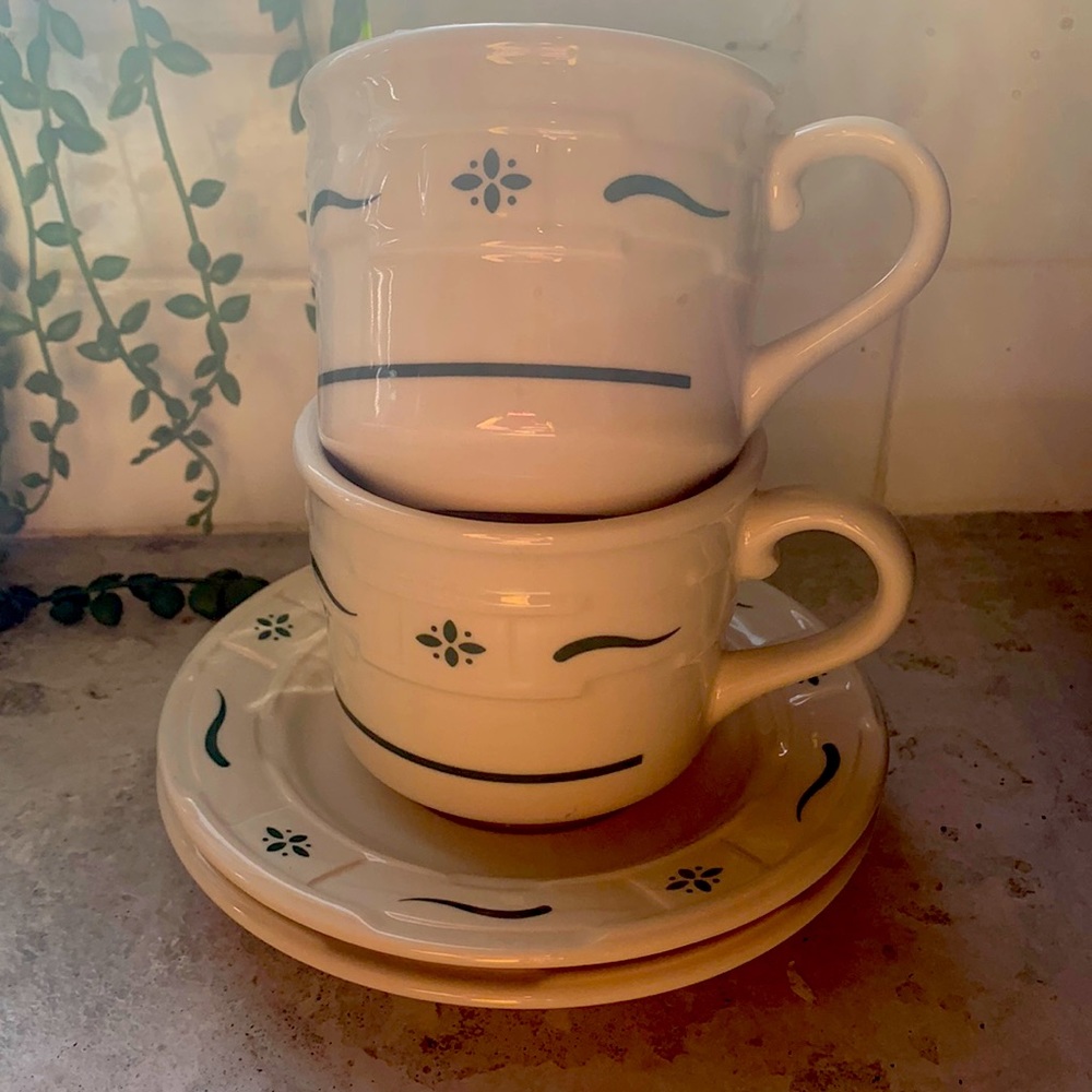 Longaberger tea/coffee cups and saucers